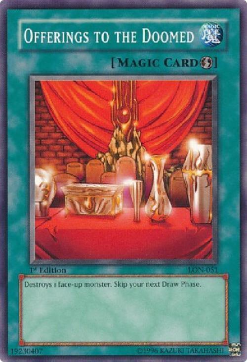 Offerings to the Doomed LON-051 card from Labyrinth of Nightmare
