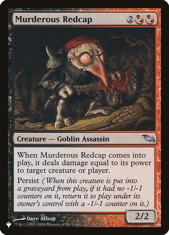 Murderous Redcap 192/301 card from The List Reprints
