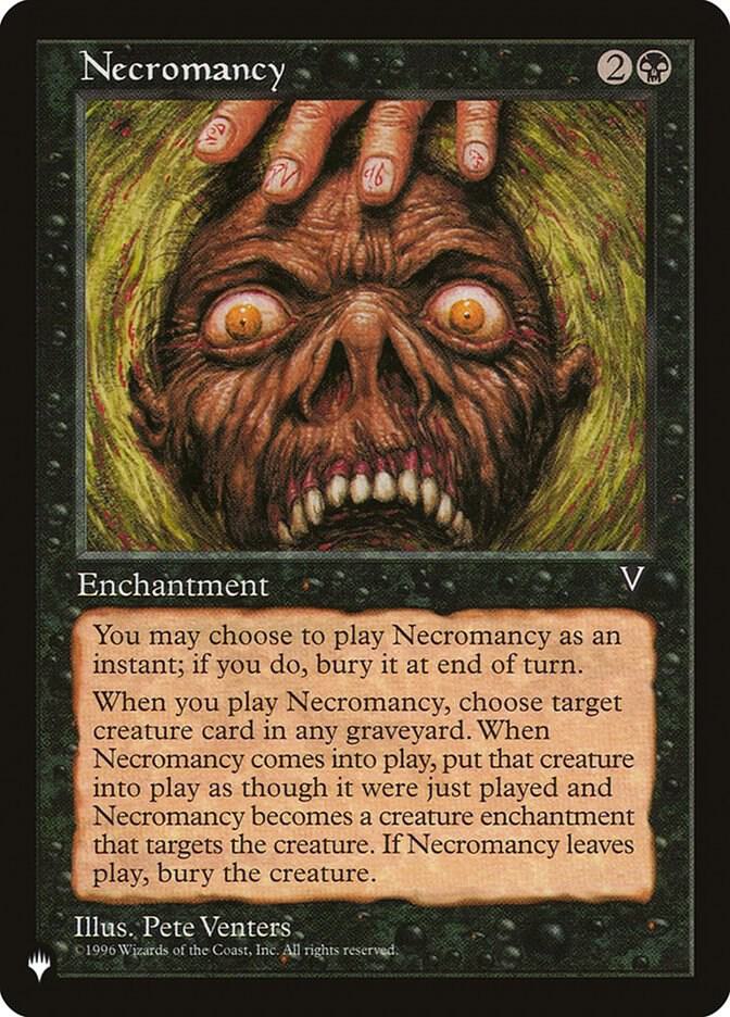 Necromancy card from The List Reprints