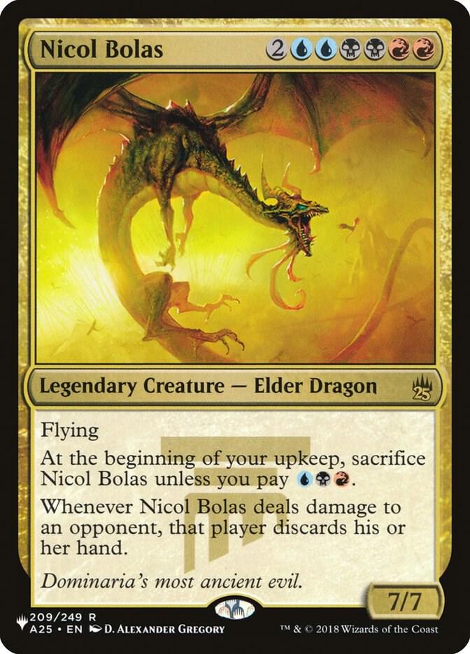 Nicol Bolas 209/249 card from The List Reprints