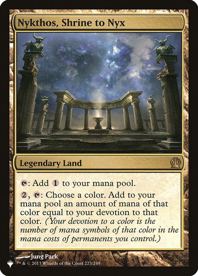 Nykthos, Shrine to Nyx 223/249 card from The List Reprints