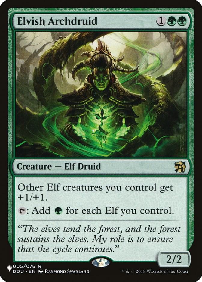 Elvish Archdruid 005/076 card from The List Reprints