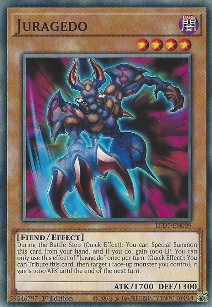 Juragedo LED7-EN009 card from Legendary Duelists: Rage of Ra
