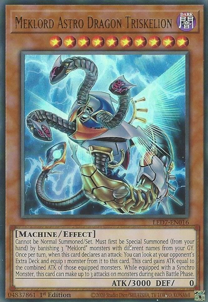 Meklord Astro Dragon Triskelion LED7-EN016 card from Legendary Duelists: Rage of Ra