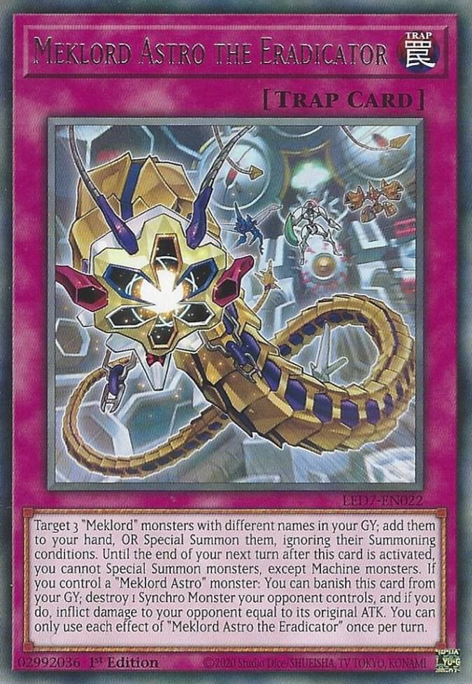 Meklord Astro the Eradicator LED7-EN022 card from Legendary Duelists: Rage of Ra