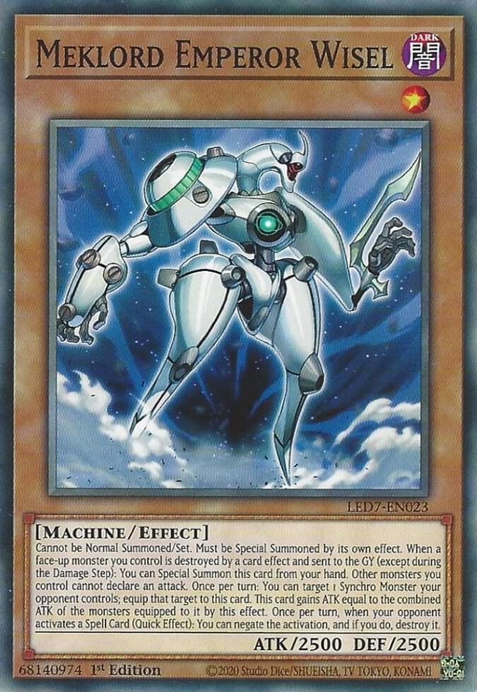 Meklord Emperor Wisel LED7-EN023 card from Legendary Duelists: Rage of Ra