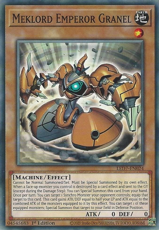 Meklord Emperor Granel LED7-EN024 card from Legendary Duelists: Rage of Ra