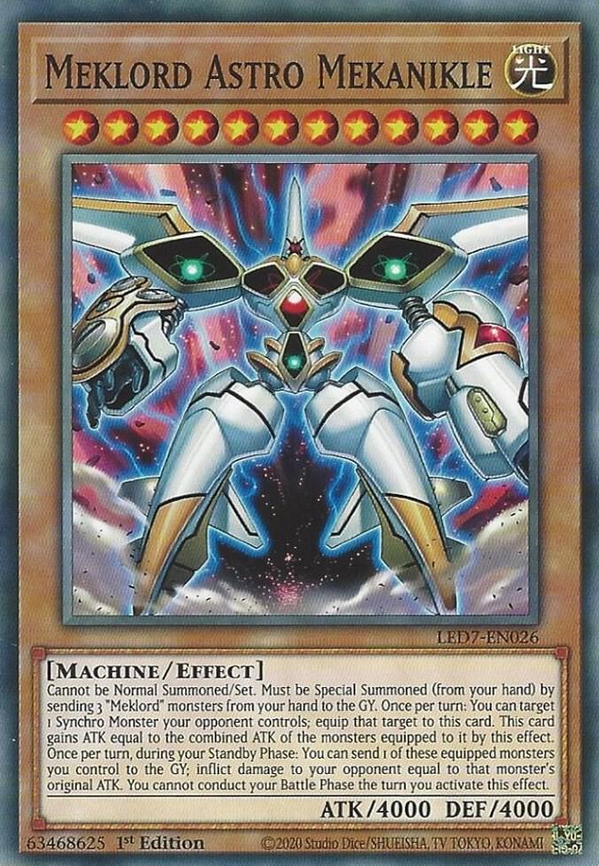 Meklord Astro Mekanikle LED7-EN026 card from Legendary Duelists: Rage of Ra