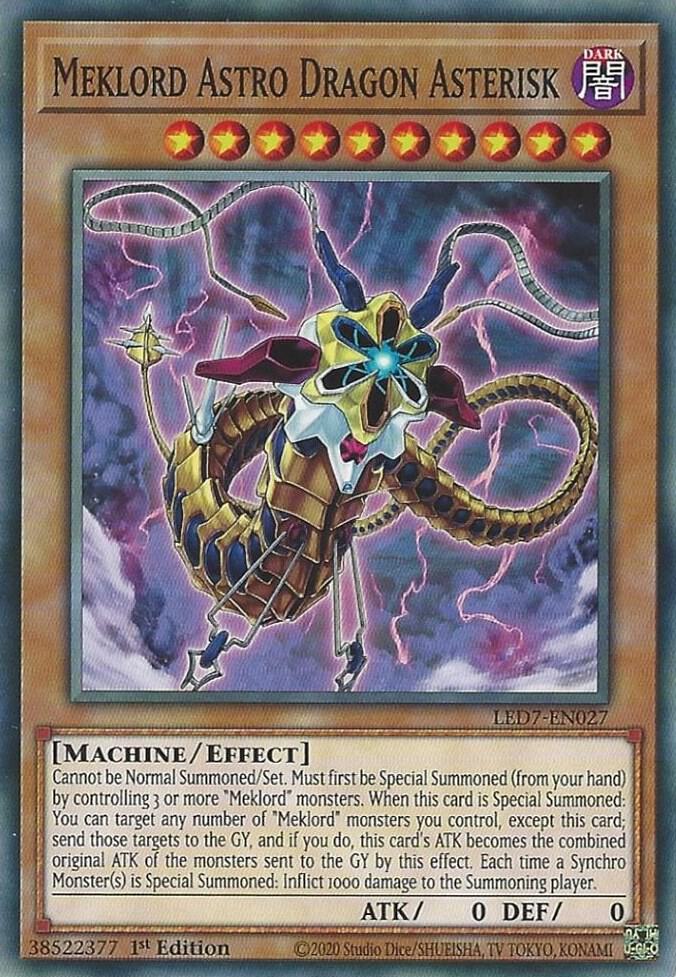 Meklord Astro Dragon Asterisk LED7-EN027 card from Legendary Duelists: Rage of Ra