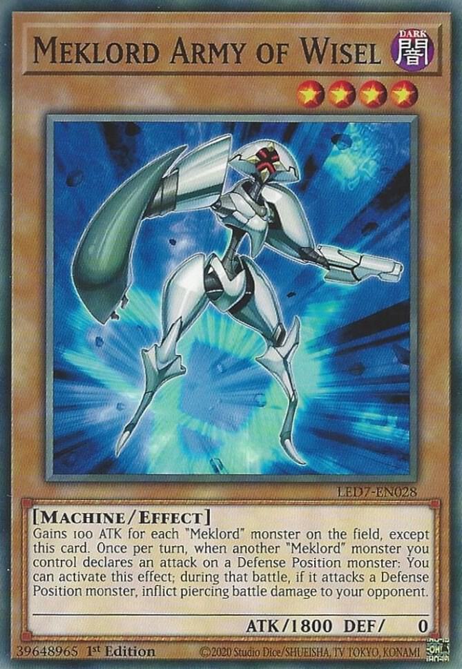 Meklord Army of Wisel LED7-EN028 card from Legendary Duelists: Rage of Ra