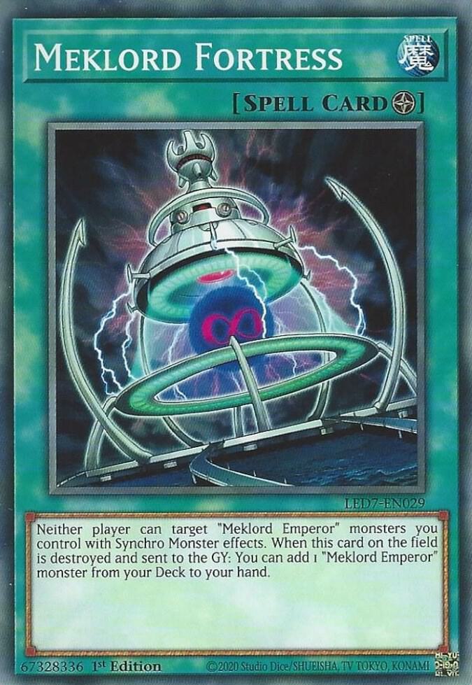 Meklord Fortress LED7-EN029 card from Legendary Duelists: Rage of Ra