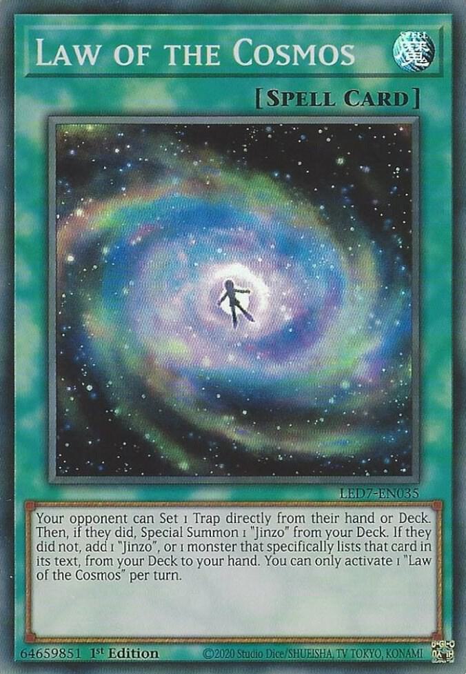 Law of the Cosmos LED7-EN035 card from Legendary Duelists: Rage of Ra