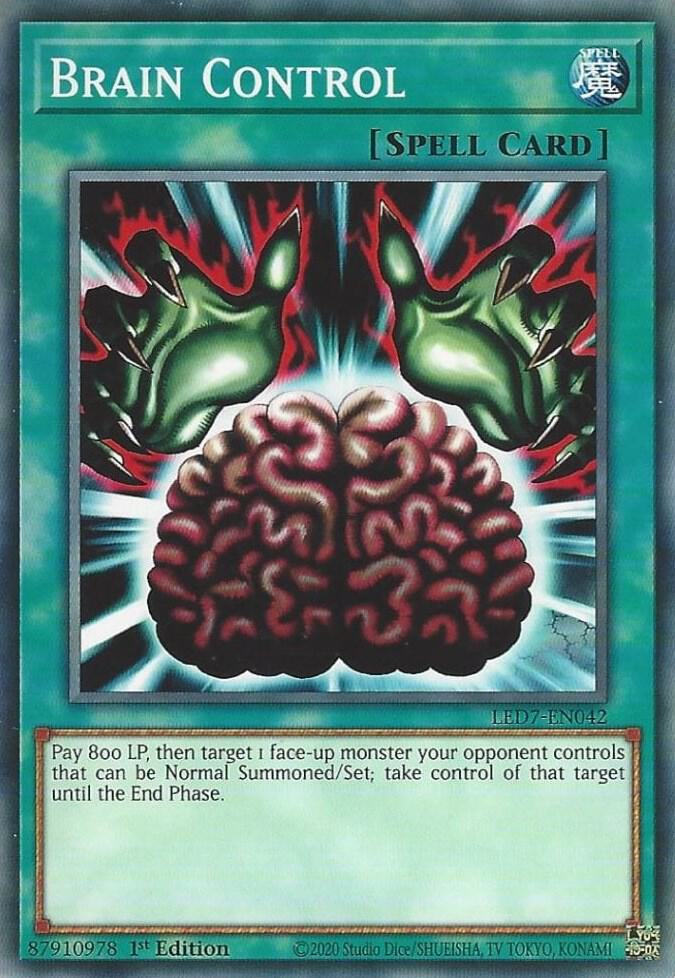 Brain Control LED7-EN042 card from Legendary Duelists: Rage of Ra