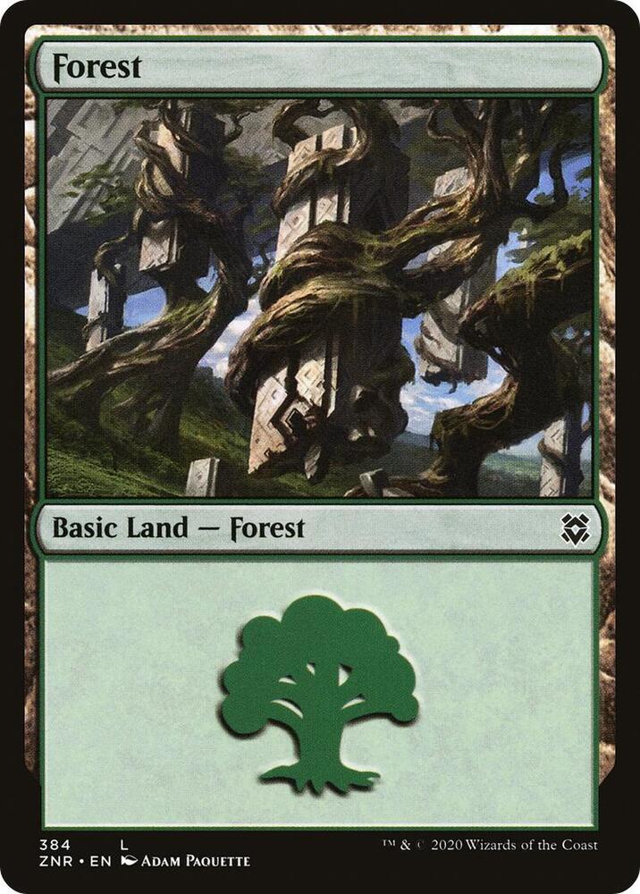 Forest 384 card from Zendikar Rising