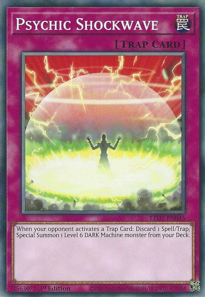 Psychic Shockwave LED7-EN045 card from Legendary Duelists: Rage of Ra