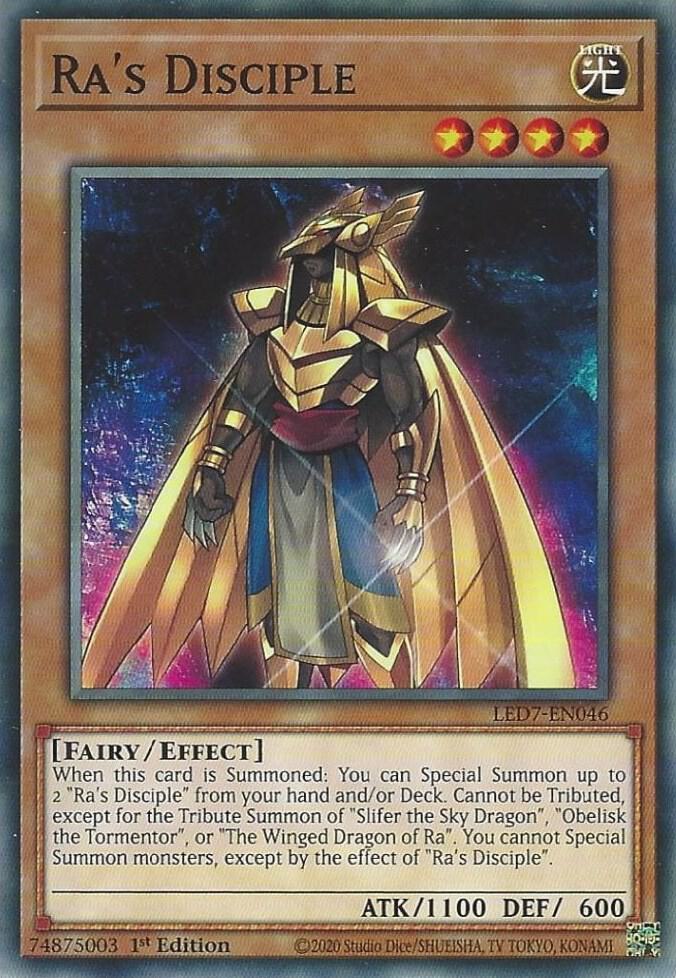 Ra's Disciple LED7-EN046 card from Legendary Duelists: Rage of Ra