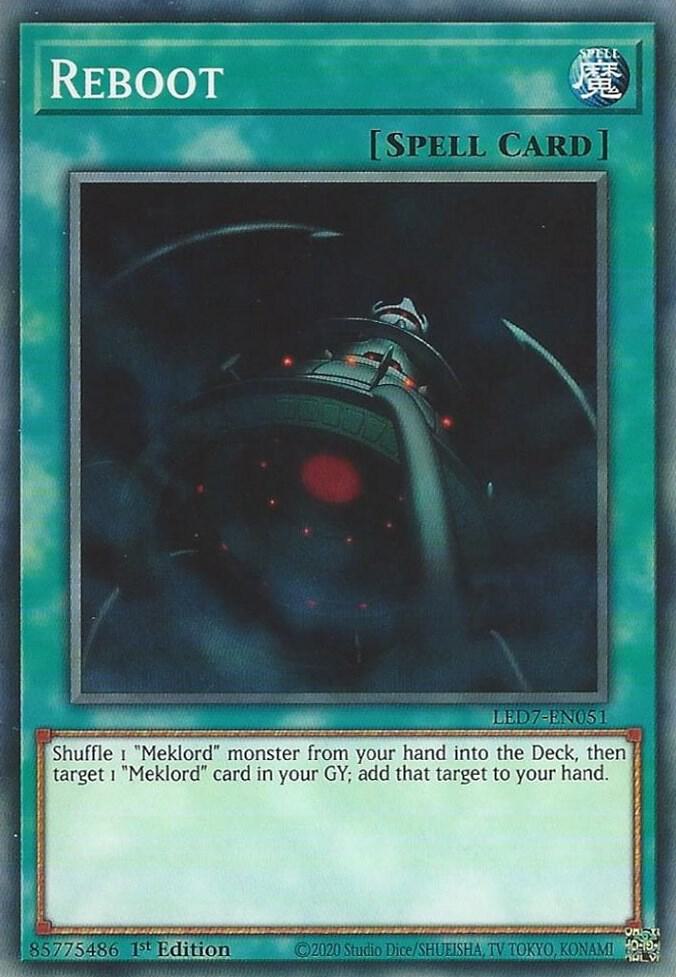 Reboot LED7-EN051 card from Legendary Duelists: Rage of Ra