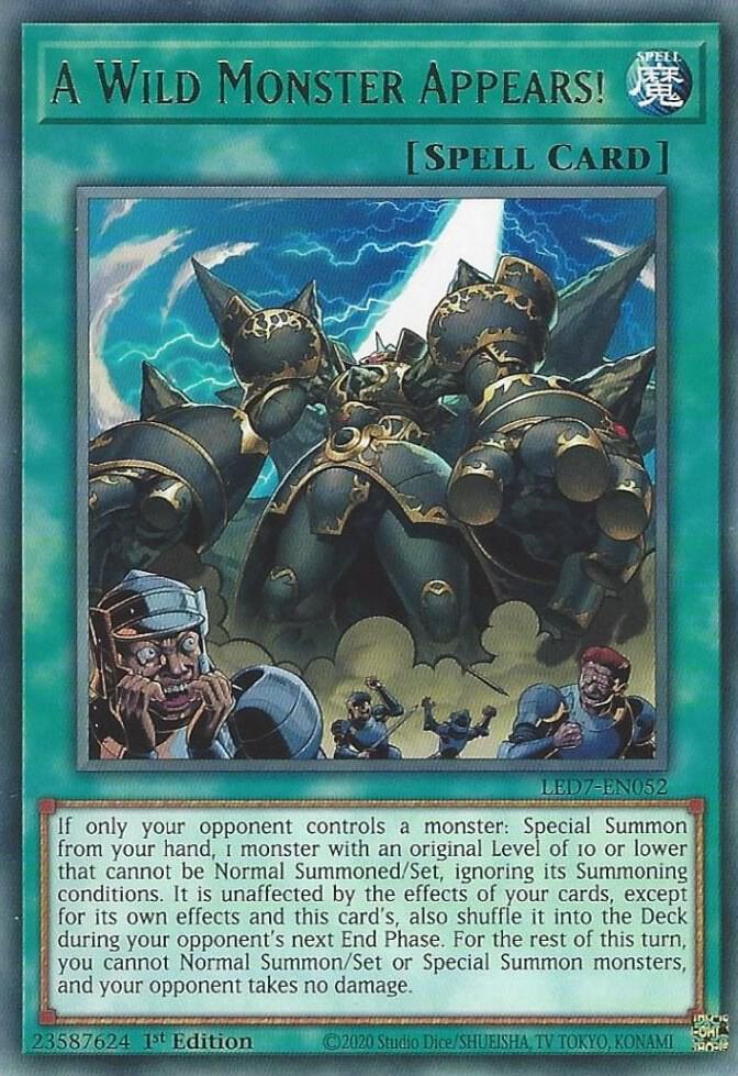 A Wild Monster Appears! LED7-EN052 card from Legendary Duelists: Rage of Ra