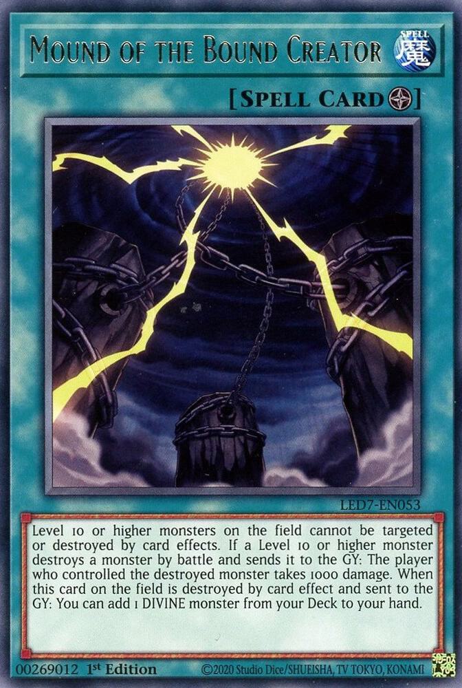 Mound of the Bound Creator LED7-EN053 card from Legendary Duelists: Rage of Ra