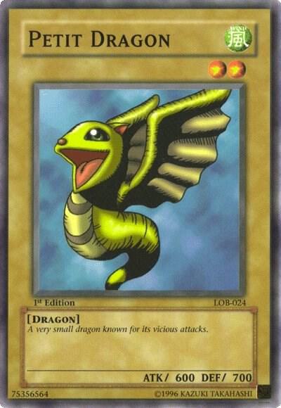 Petit Dragon LOB-024 card from The Legend of Blue Eyes White Dragon