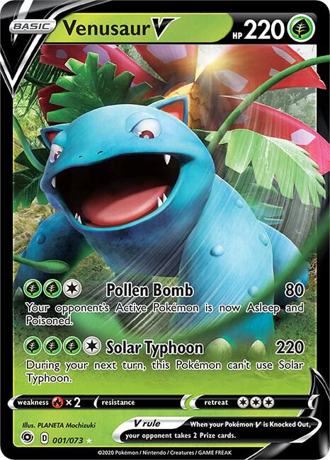 Venusaur V 01/73 card from Champion's Path