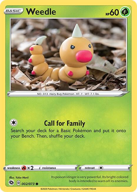 Weedle 02/73 card from Champion's Path