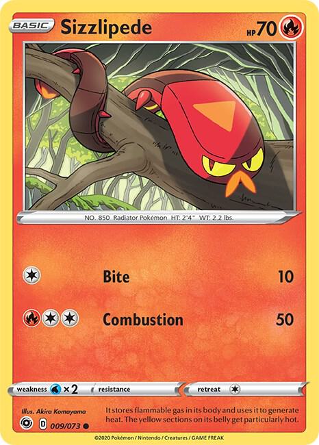 Sizzlipede 09/73 card from Champion's Path