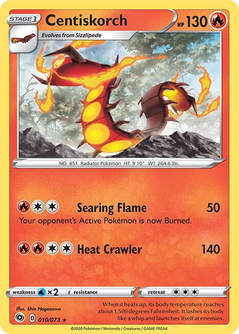 Centiskorch 10/73 card from Champion's Path