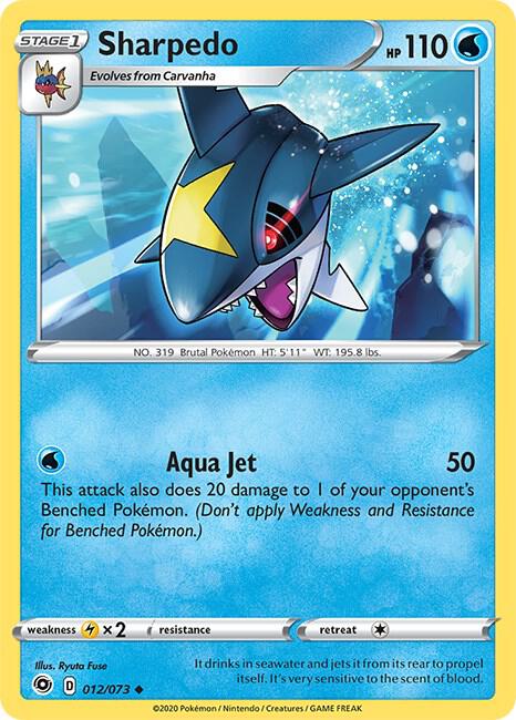 Sharpedo 12/73 card from Champion's Path