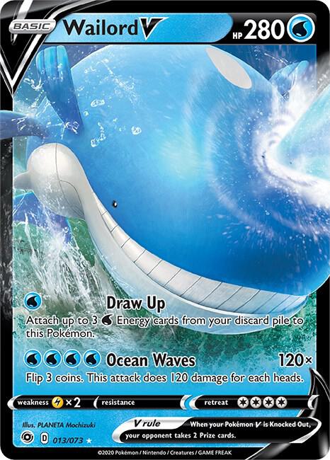 Wailord V 13/73 card from Champion's Path