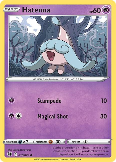 Hatenna 18/73 card from Champion's Path