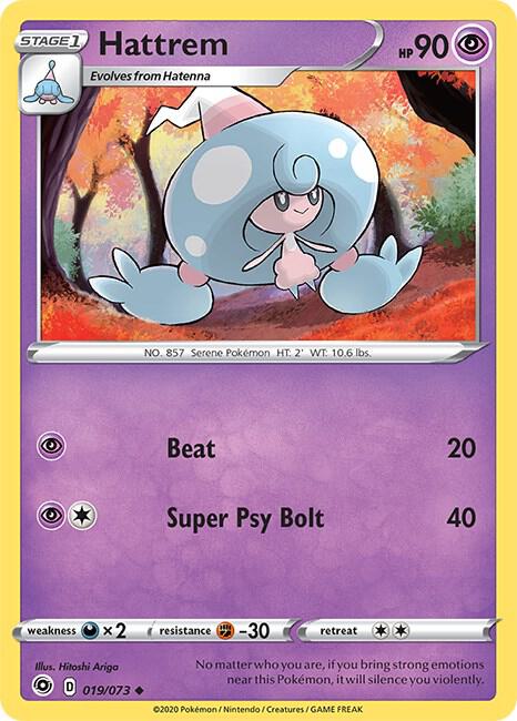 Hattrem 19/73 card from Champion's Path