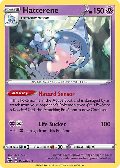 Hatterene 20/73 card from Champion's Path