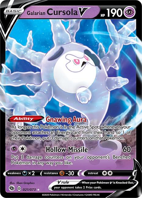Galarian Cursola V 21/73 card from Champion's Path