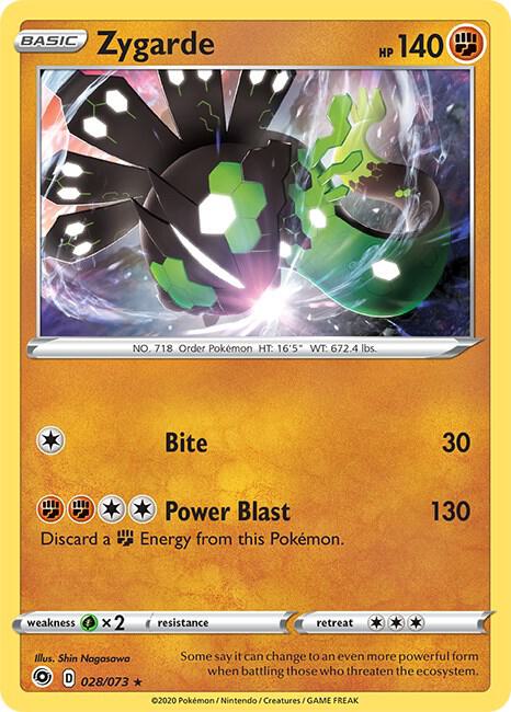 Zygarde 28/73 card from Champion's Path