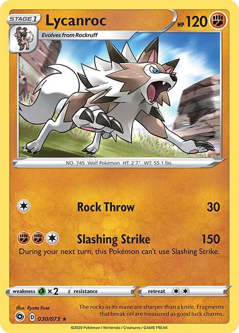 Lycanroc 30/73 card from Champion's Path