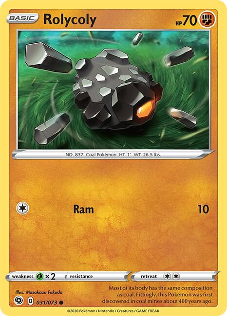 Rolycoly 31/73 card from Champion's Path