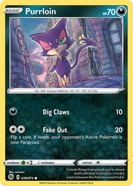 Purrloin 39/73 card from Champion's Path