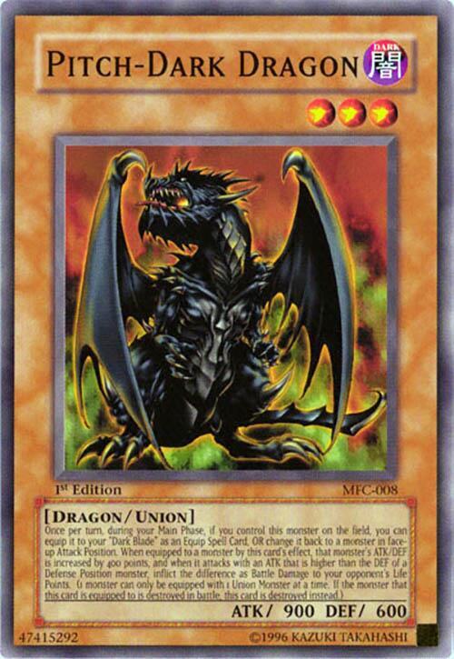 Pitch-Dark Dragon MFC-008 card from Magician's Force