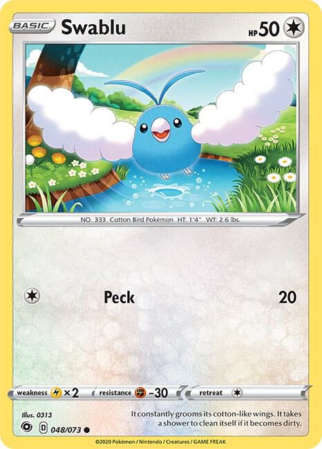 Swablu 48/73 card from Champion's Path