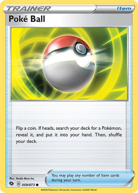 Poke Ball 59/73 card from Champion's Path