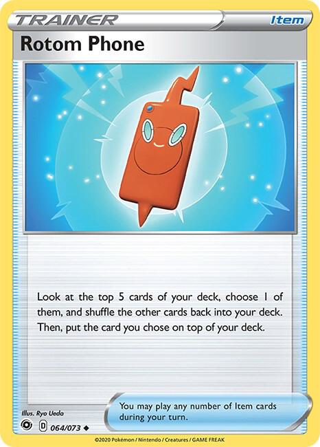 Rotom Phone 64/73 card from Champion's Path