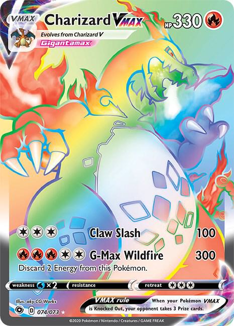 Charizard VMAX (Secret) 74/73 card from Champion's Path