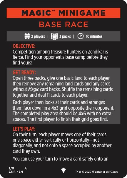 Magic Minigame: Base Race 1 card from Zendikar Rising
