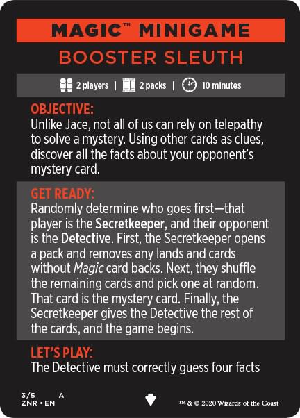 Magic Minigame: Booster Sleuth 3 card from Zendikar Rising