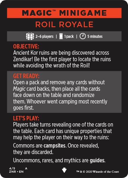Magic Minigame: Roil Royale 4 card from Zendikar Rising