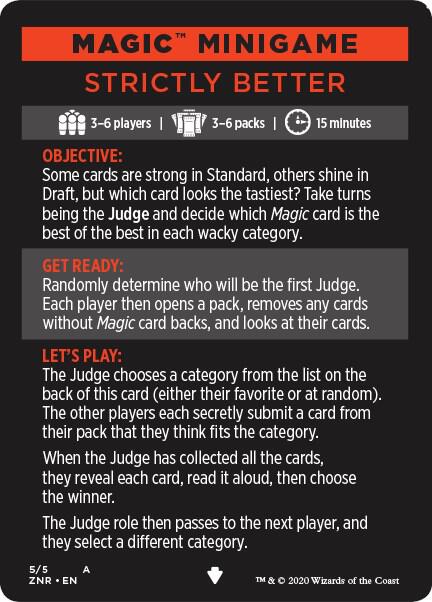 Magic Minigame: Strictly Better 5 card from Zendikar Rising