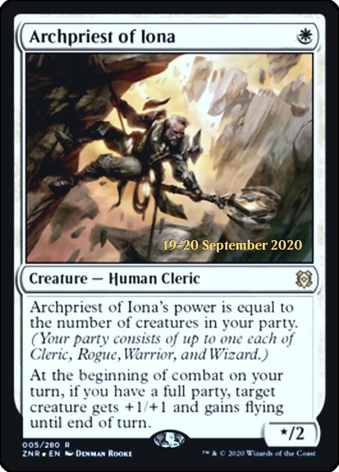 Archpriest of Iona 5 card from Prerelease Cards
