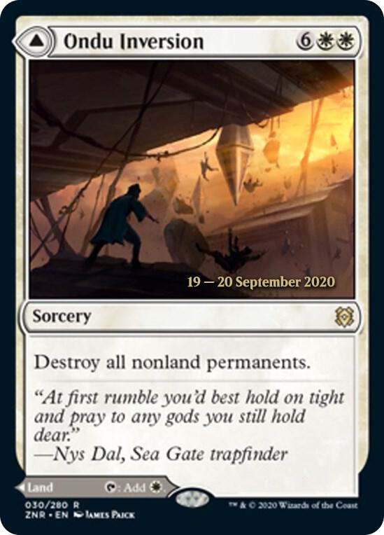 Ondu Inversion 30 card from Prerelease Cards