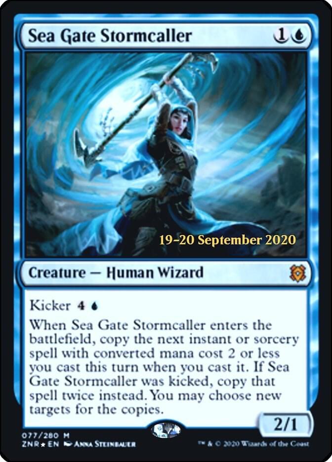 Sea Gate Stormcaller 77 card from Prerelease Cards